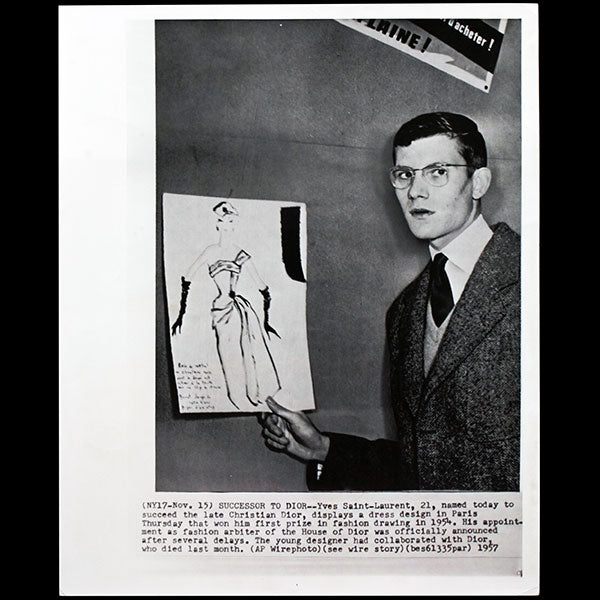 Yves Saint-Laurent - Portrait d'Yves Saint-Laurent nommé successeur de Christian Dior (1957)