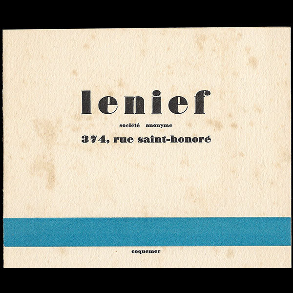 Lenief - Carte d'invitation (1927)