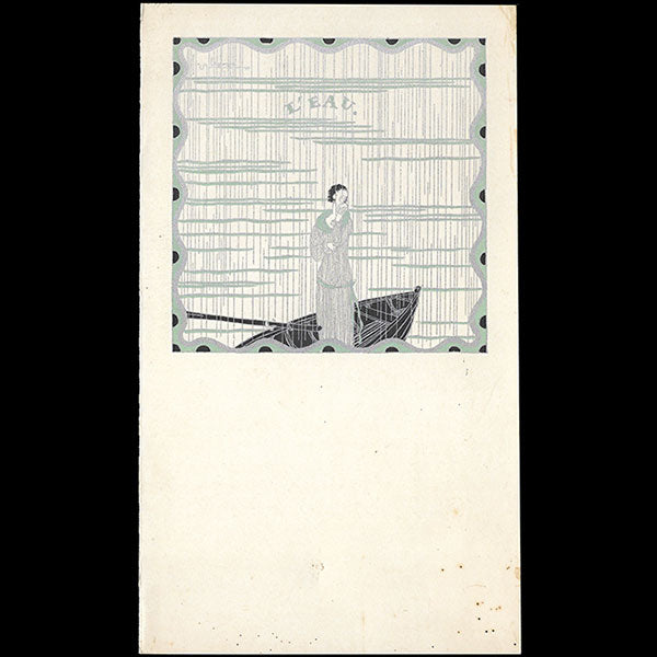 Georges Lepape - Les 4 éléments, ensemble de menus illustrés (1925)