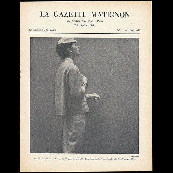 Heim - Gazette Matignon, n°11 (1953, mars), couverture de Tobias