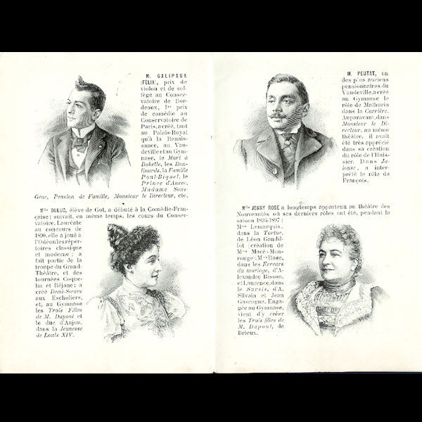 Zaza (1898), programme de la pièce costumée par Poiret pour Doucet