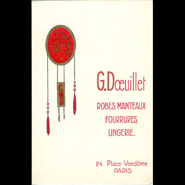 Doeuillet - Carte d'invitation de la maison Doeuillet (circa 1910)