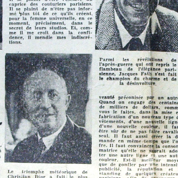 Comment et pourquoi l'élégance est de Paris - Combat, 9 juillet 1954