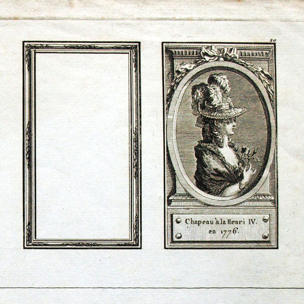Desnos - Réunion de 6 planches du Recueil des Coiffures depuis 1589 jusqu'en 1778, 24 figures de coiffures (1777-1779)
