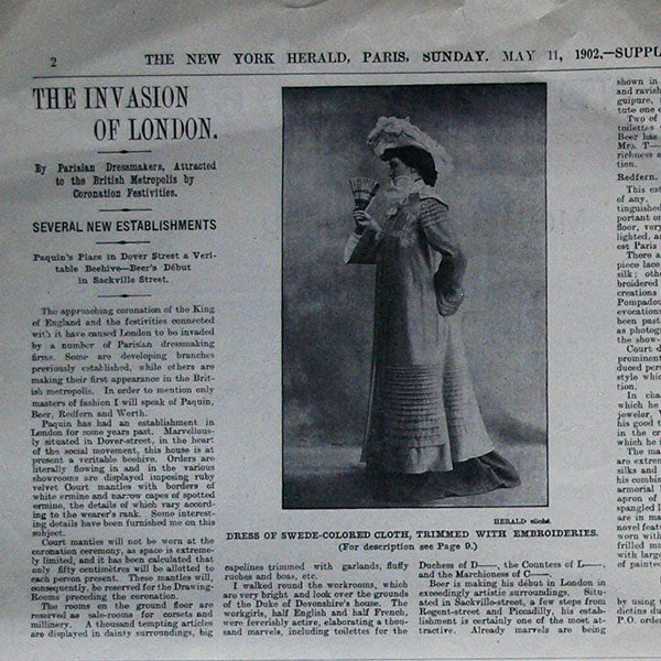 The New York Herald Fashion Supplement, May 11th 1902