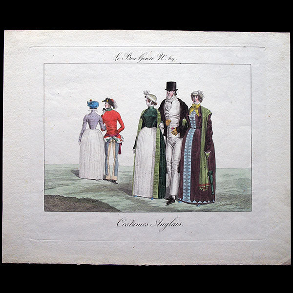 Le Bon Genre, gravure n°69, Costumes Anglais (1814)