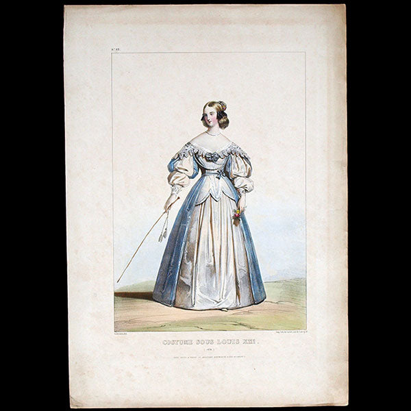 Achile Deveria - Costumes Historiques de Ville ou de Théâtre, Planche n°83, Costume sous Louis XIII (1831)