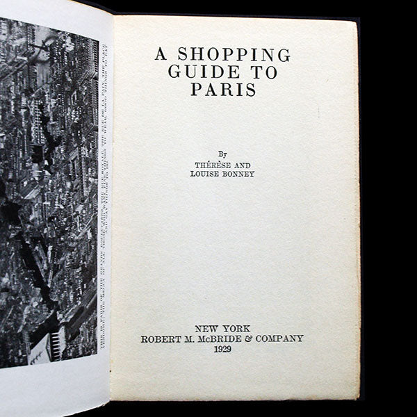 A Shopping Guide to Paris by Therese and Louise Bonney (1929)