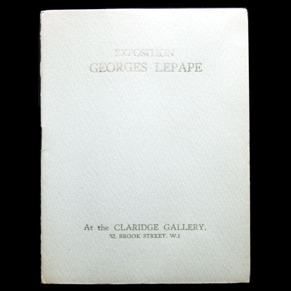 Lepape - Exposition Georges Lepape at the Claridge Gallery à Londres (1927)