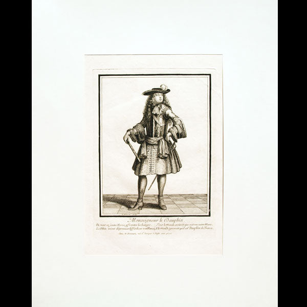 Monseigneur le Dauphin, gravure de Bonnart (circa 1688-1695)