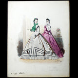 Dessin d'Hippolyte Pauquet pour le Petit Courrier des Dames (1864)