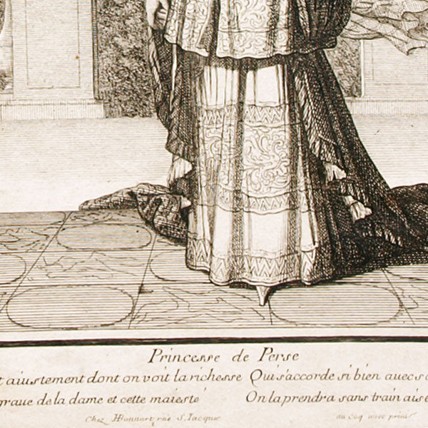 Princesse de Perse, gravure de Bonnart (circa 1698-1710)