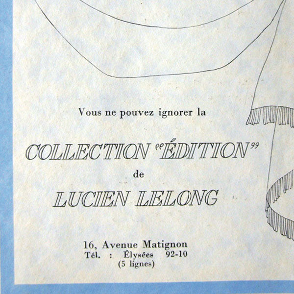 Une femme élégante, collection édition, Lucien Lelong, illustré par Ray Bret Koch (1935)