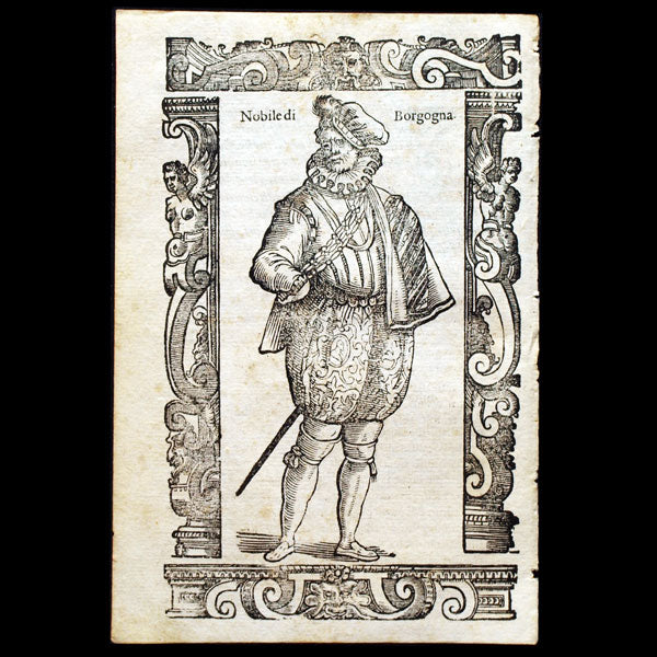 Vecellio - Costumes anciens et modernes, habiti antichi et moderni di tutto il mondo, noble de Bourgogne (1598)