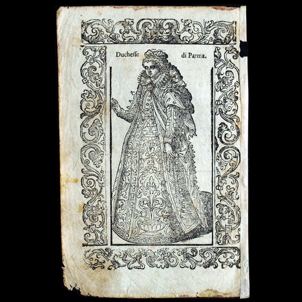 Vecellio - Costumes anciens et modernes, habiti antichi et moderni di tutto il mondo, duchesse de Parme (1598)