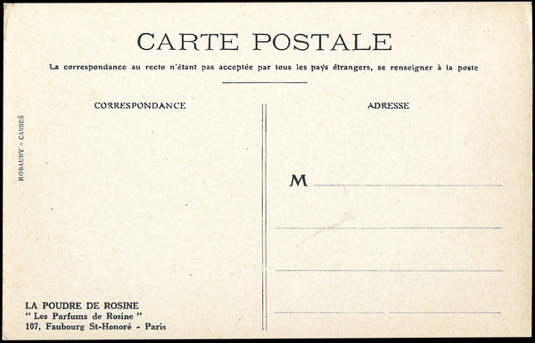 Paul Poiret - La Poudre de Rosine, carte des Parfums de Rosine (circa 1920)