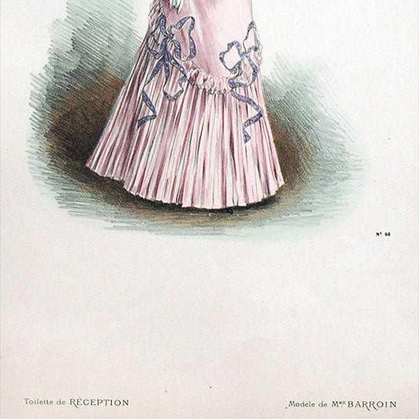 Barroin - Toilette de réception, gravure de La Mode Artistique (1896)