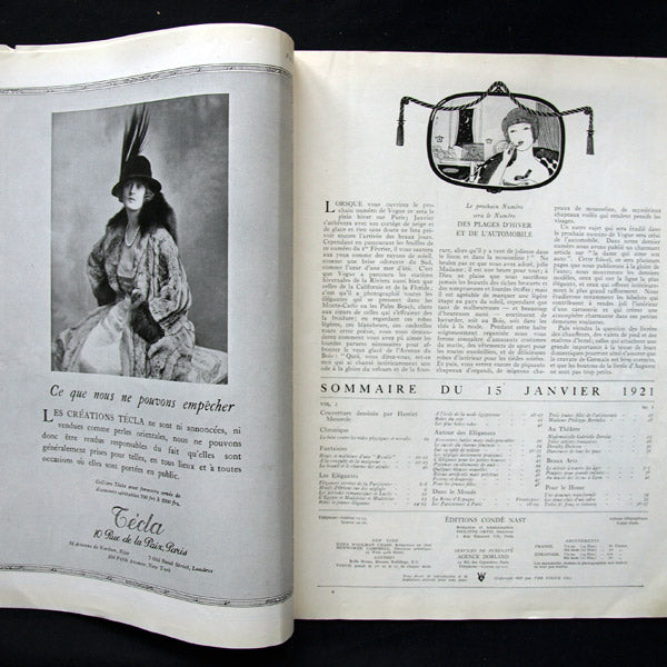 Vogue France (15 janvier 1921), couverture d'Harriet Meserole