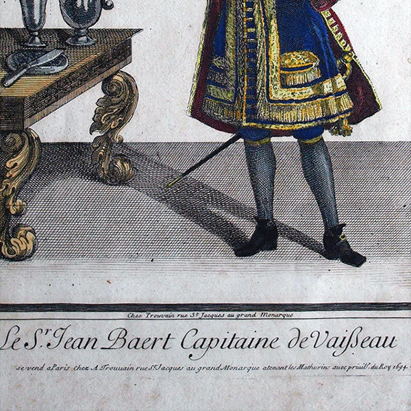 Trouvain - Jean Bart, portrait en mode (1694)
