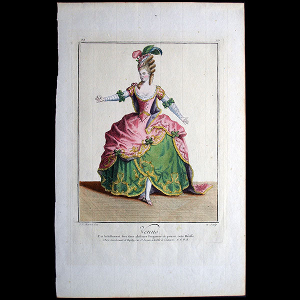 Gallerie des Modes et Costumes Français, 1778-1787, gravure n° aa 150, Venus (circa 1779)
