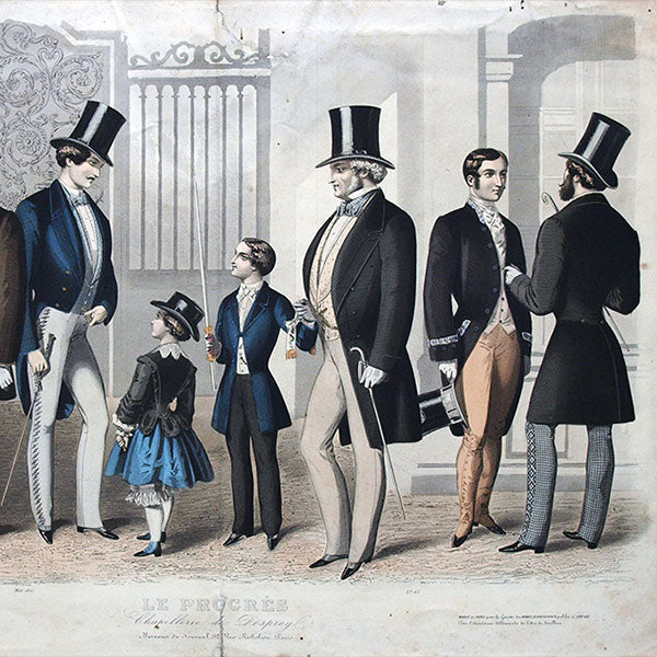 Le Progrès, gravure de mode masculine (mai 1855)