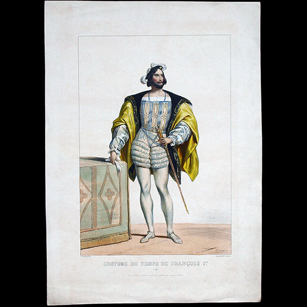 Achile Deveria - Costumes Historiques de Ville ou de Théâtre, Planche n°68, Costume du temps de François Ier (1831)