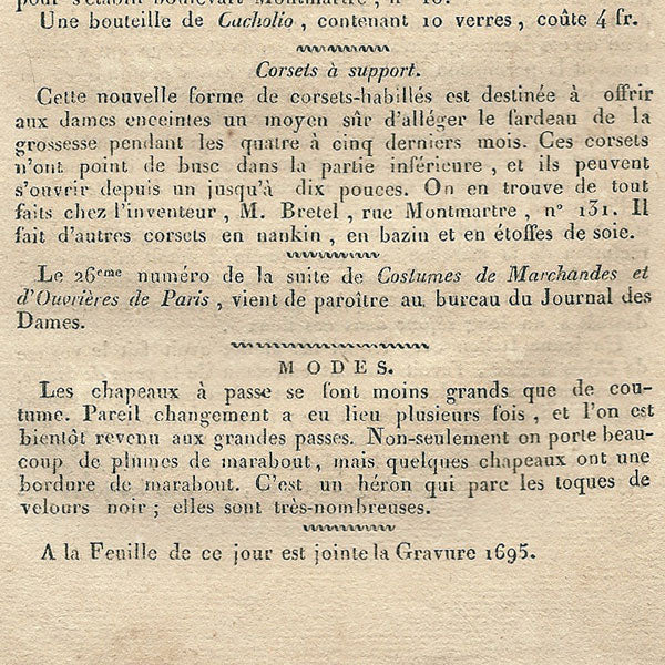 Le Journal des Dames et des Modes, Costumes Parisiens, n°68, 10 décembre 1817