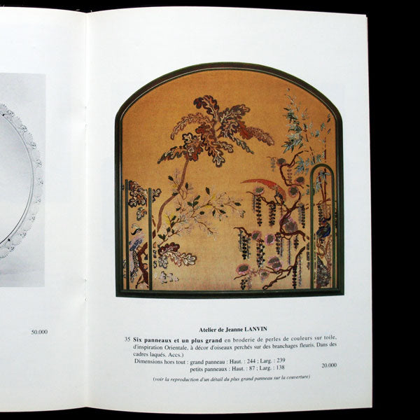 Catalogue de la vente de meubles et objets art-déco provenant de l'ancienne collection Jeanne Lanvin (1991)