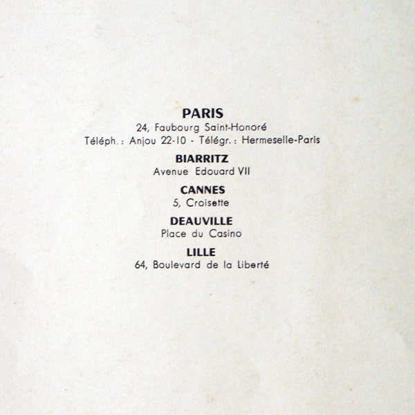 Hermès, catalogue de sellerie (circa 1940)