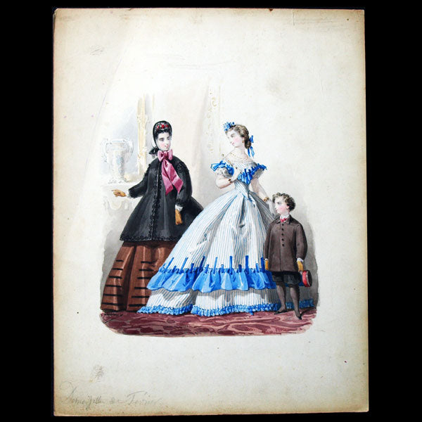 Dessin d'Emile Préval pour le Journal des Demoiselles (1864)