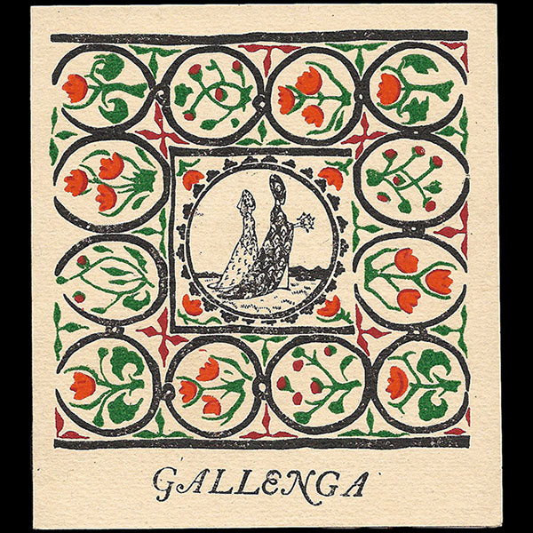 Gallenga - Carte de la maison de couture pour l'Exposition des Arts Décoratifs (1925)