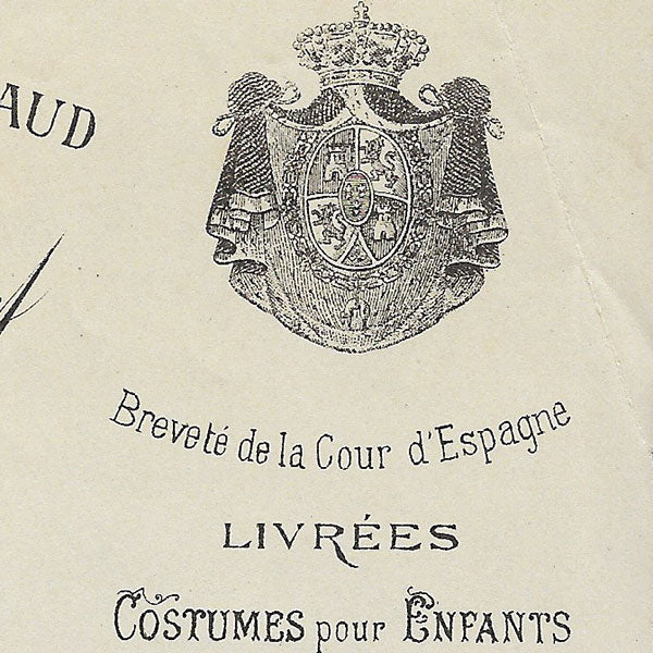 Théo Bousquet - Facture du tailleur, 17 rue Le Peletier à Paris (1907)