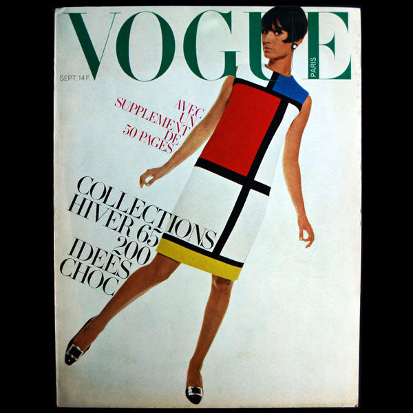 Vogue France (1er septembre 1965), couverture de David Bailey