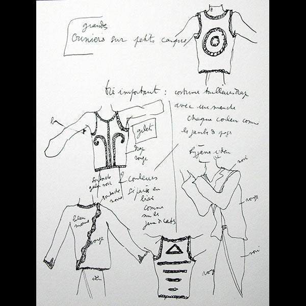 Chanel - A Portfolio of Fashion & Theatre Designs, dessins de Jean Cocteau (1989)