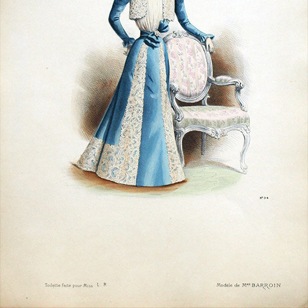 Barroin - Toilette faite pour Miss L. R., gravure de La Mode Artistique (1896)