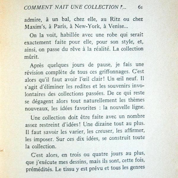 Je suis couturier, propos de Christian Dior, avec envoi de Christian Dior (1951)