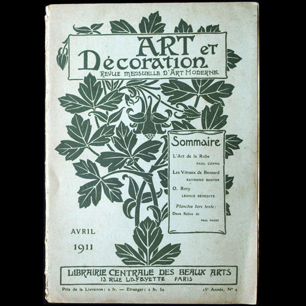 Art et décoration, L'Art de la Robe, Paul Poiret, vu par Georges Lepape et Steichen (Avril 1911)