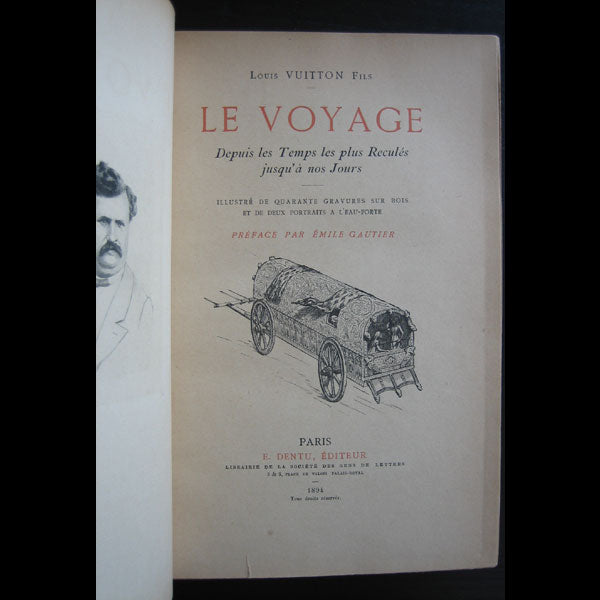 Vuitton - Le voyage, depuis les temps les plus reculés jusqu'à nos jours, avec envoi de Georges Vuitton (1894)