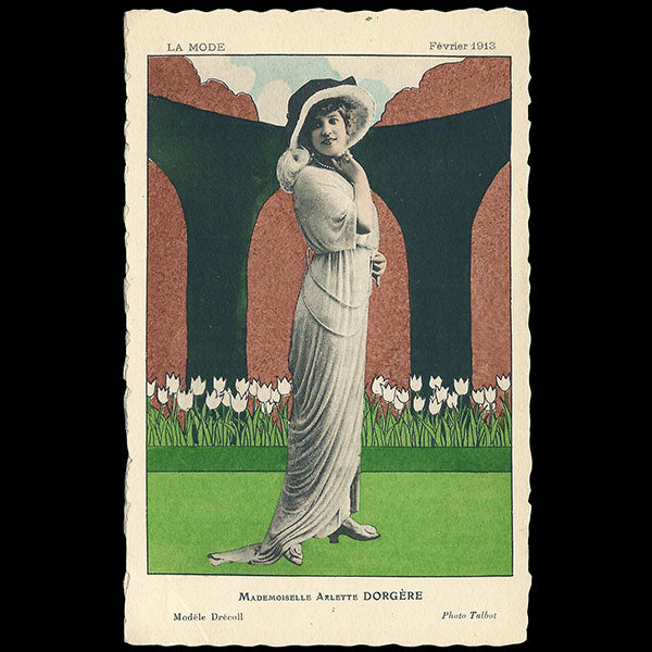 Drecoll - La Mode en février 1913 - Mademoiselle Arlette Dorgere en Drecoll