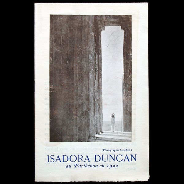 Isadora Duncan au Parthénon, programme d'Orphée et Eurydice au palais de Trocadéro illustré par Steichen (1920)