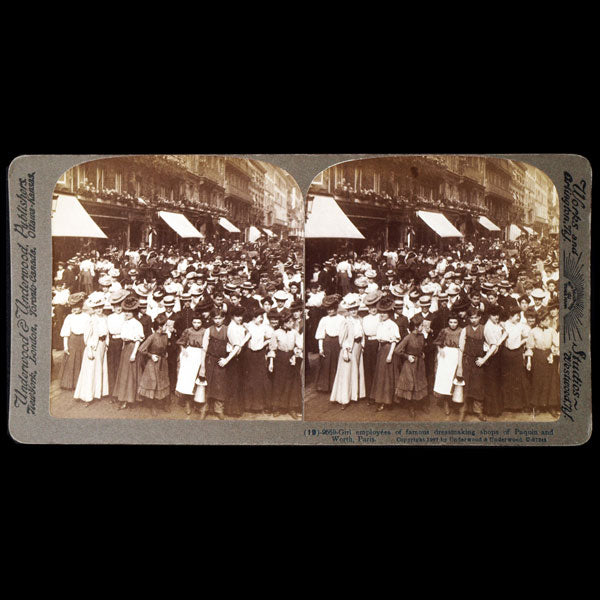 Girl employees of famous dressmaking shops of Paquin and Worth paris (1907)