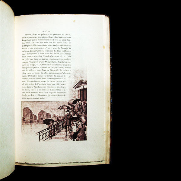 Uzanne - L'éventail et l'Ombrelle, exemplaires uniques enrichis de dessins de Paul Avril (1881)