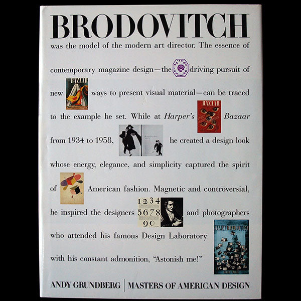 Brodovitch, exemplaire signé par Richard Avedon et Andy Grundberg (1989)