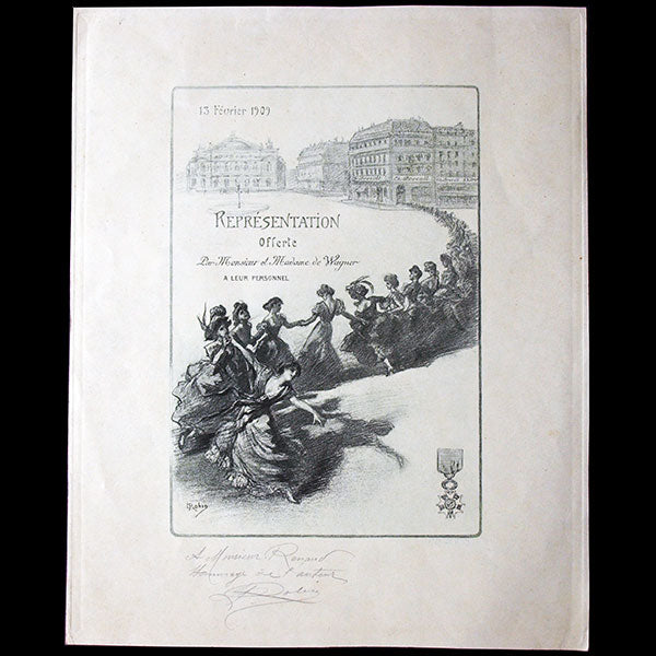 Drecoll - Invitation à une soirée de la maison Drecoll, tiré à part de Léopold Robin (1909)