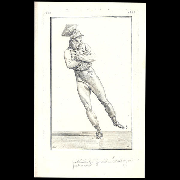 Costume Parisien, Journal des dames et des modes, 1813, épreuve avant la lettre de la gravure n°1286 d'Horace Vernet