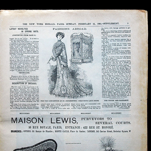 The New York Herald Fashion Supplement, February 15th, 1903