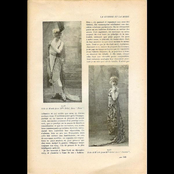 Les Arts Français n° 19, le costume et la mode de 1914 à 1918