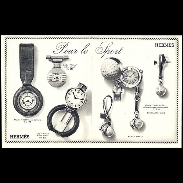 Hermès, catalogue d'horlogerie (circa 1935)