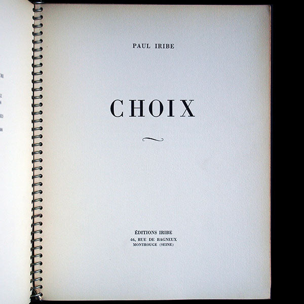 Paul Iribe - Choix (1930)