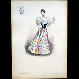Worth - Toilette de dîner, gravure de La Mode Artistique (1896)
